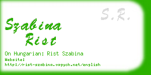 szabina rist business card